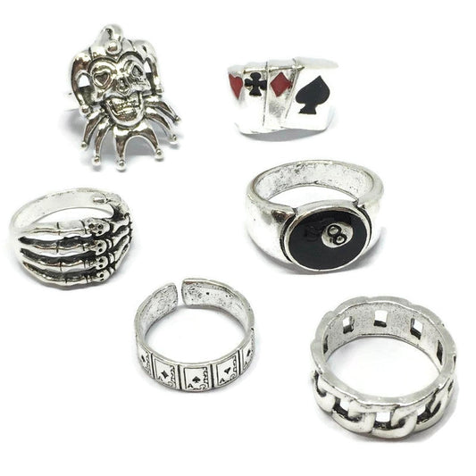 6 Piece Jester Ring Set