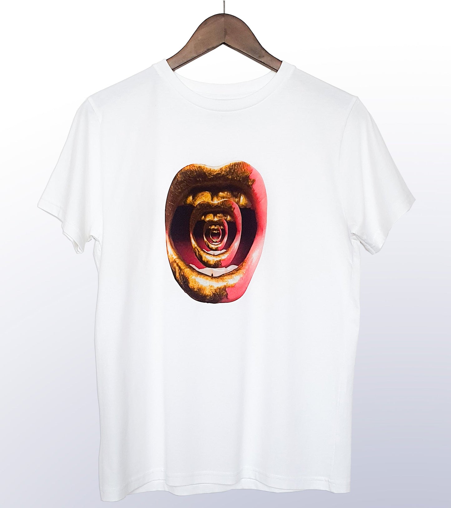 READ MY LIPS - FRONT PRINT - WHITE T-SHIRT