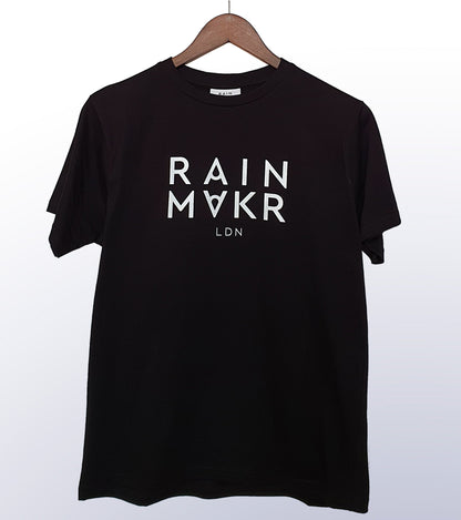 RAINMAKR LDN - FRONT PRINT - BLACK T-SHIRT