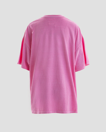 Taste Me Oversized Baggy T-Shirt with Centre Front Graphic in Pink