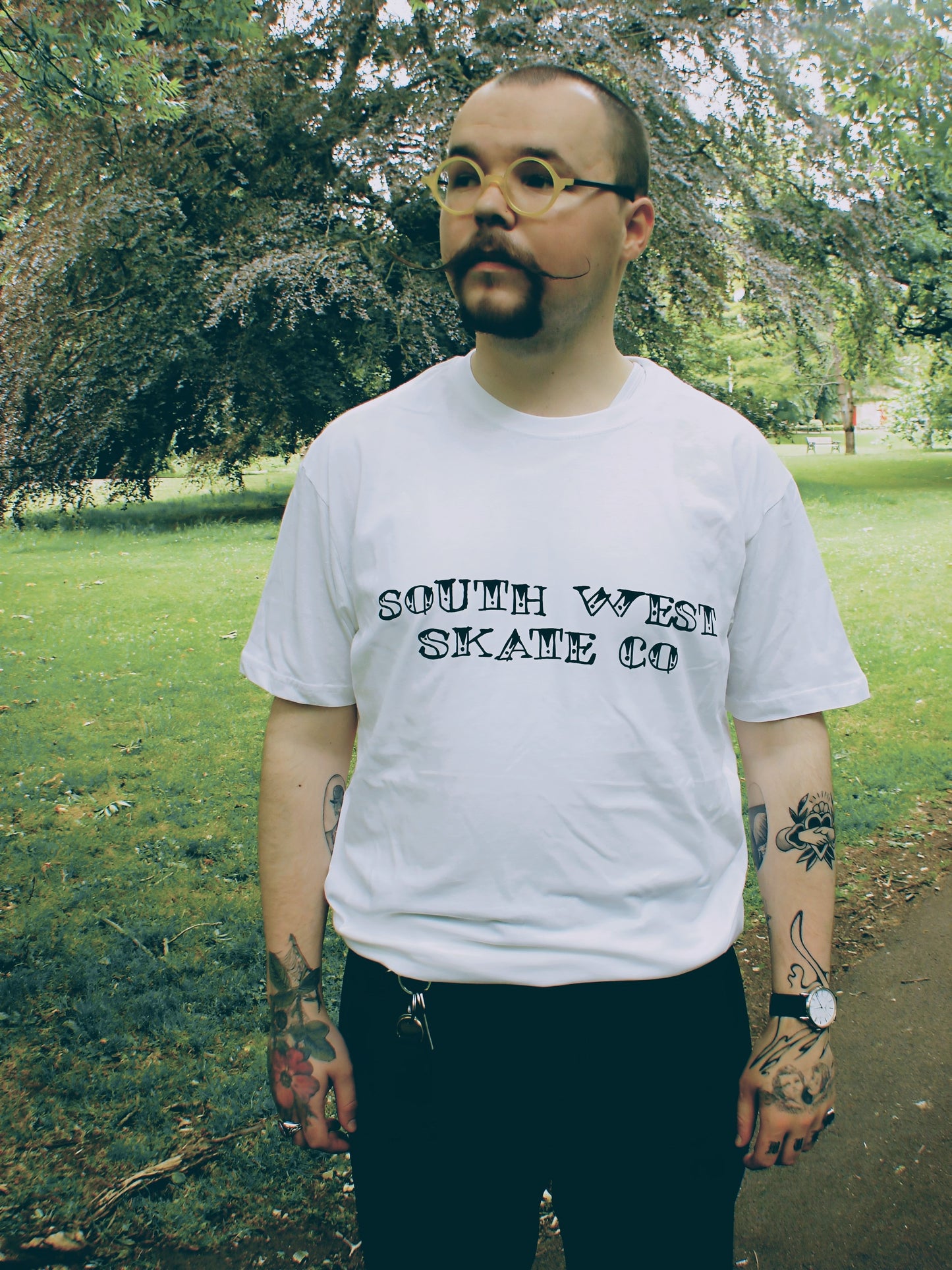 White southwest skate co t-shirt