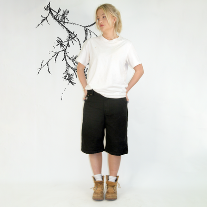 Yew Tree Embroidered Jorts