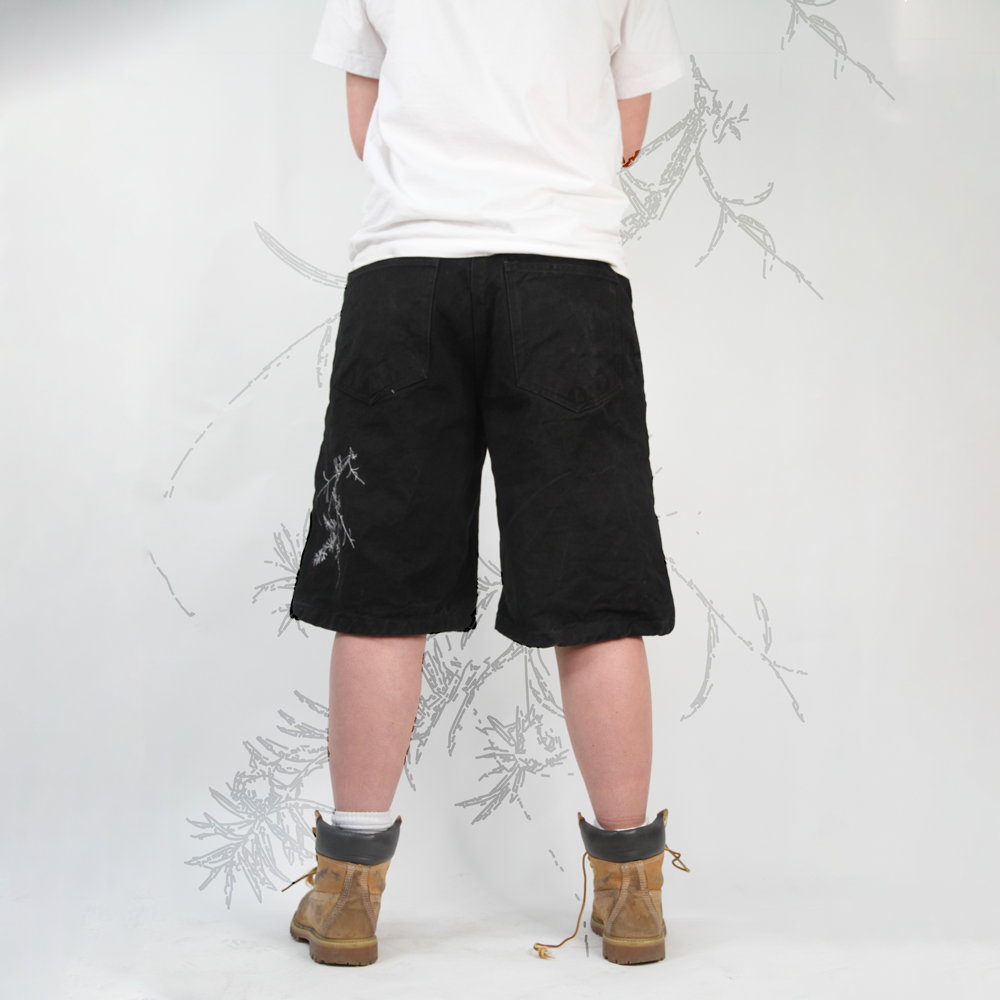 Yew Tree Embroidered Jorts