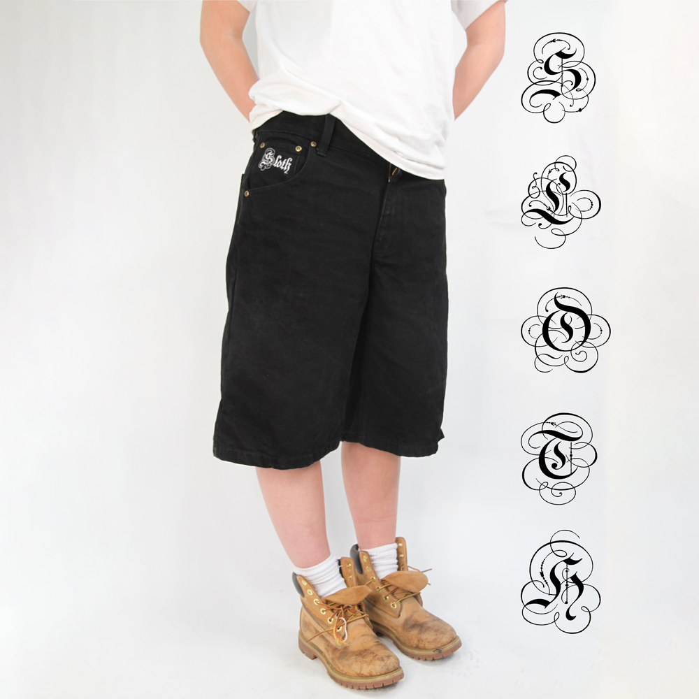 Yew Tree Embroidered Jorts