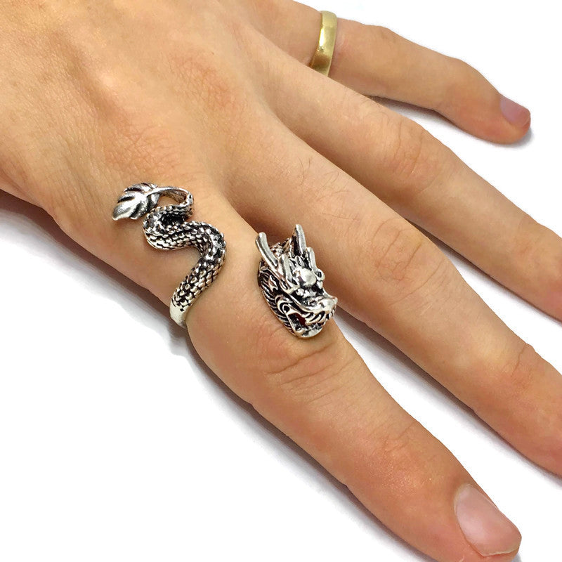 Asian Dragon Wraparound Ring